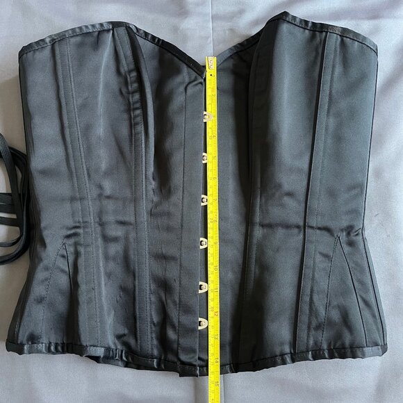 Corset Story Black Waist Training Overbust Corset Womens Size 34 Bones Longline - Picture 4 of 10